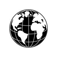 World planet earth silhouette style icon design, Communication internet connectivity web technology social media and virtual theme illustration vector