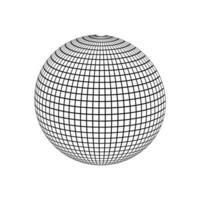 Abstract Sphere. Illustration. Isolated on white background. vector