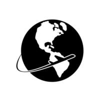 Planet earth icon. Simple illustration of planet earth icon for web vector