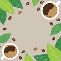 coffee illustration with copy space for text vector