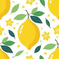 colorful seamless lemon pattern vector