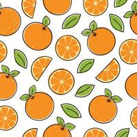 repeating pattern of colorful oranges vector
