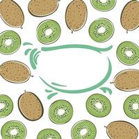 kiwi pattern with copy space vector
