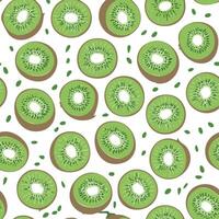 half sliced kiwi pattern vector