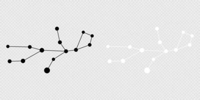Virgo constellation map set. illustration. vector
