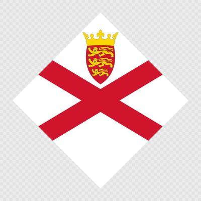 Jersey rhombus flag. illustration.