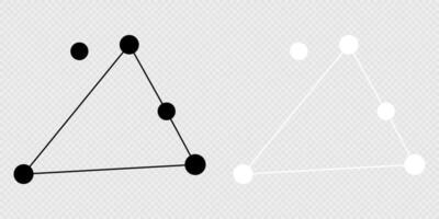 Triangulum Australe constellation map set. illustration. vector