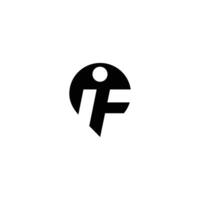 IF FI Luxury Initial Logo Perfect for High-End Brands vector