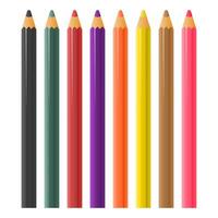Colored Pencils Drawing Tools. Color Pencil Hobby Tools. Color Pencil Icon. vector
