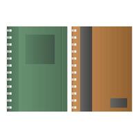 Study Notes Writing Book. Notebook Icon Writing Tools. Spiral Notebook Element. vector
