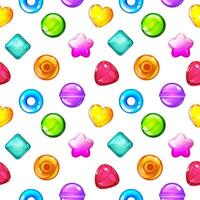 Seamless pattern with candys on white background vector