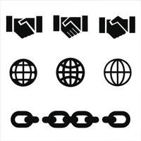 Professional Business Networking Icon Collection vector
