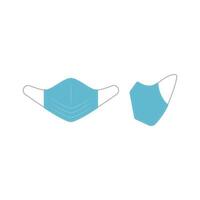 blue medical face mask design template vector