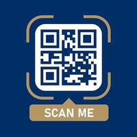 Scanning Identification System. Scan Me blue design vector