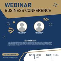Live webinar invite template. Banner live webinar promotion for social media vector
