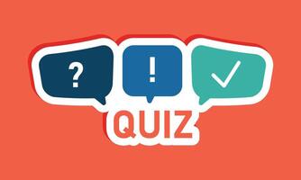 Quiz logo. quiz button, question competition, exam, interview modern emblem design vector