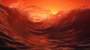 sky red wave abstract photo