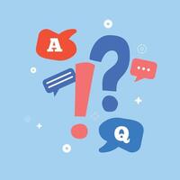 Exclamations and question marks. vector