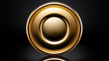 glossy gold web button photo