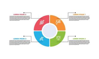 info graphic diagram, template for business, presentations, web design, 4 options. vector