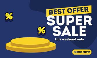 Super sale banner design. super sale banner template design vector