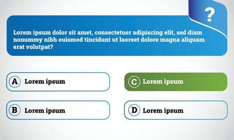 Quiz, Exam, Quiz game template background, Question Answer, Objective question for team building activities, Assessment vector