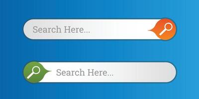 Search bar field. interface element with search button. vector