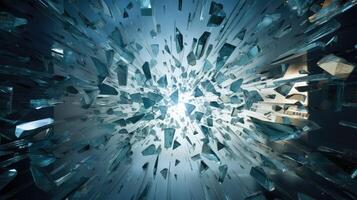 glass exploding wall photo