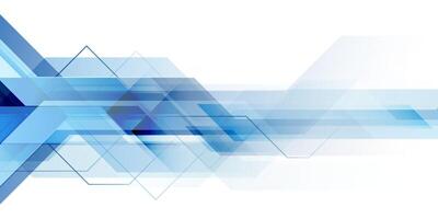 Abstract blue and white geometric background vector