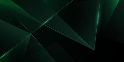 Green abstract background with triangles vector