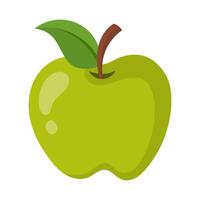 green apple isolated on white background vector