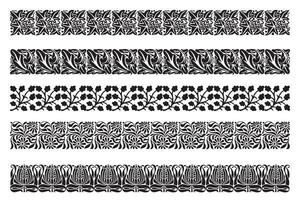 Borders nature set. Gothic style. vector