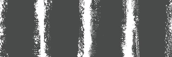 Black color distressed overlay grunge texture art banner backgrounds set vector
