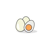 illustration of egg design, hard boiled egg slices. vector