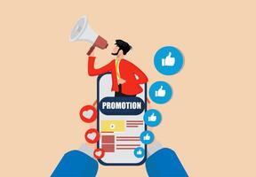how to promote your business on social media vector