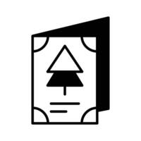 Holiday card with a Christmas tree design, perfect for sending greetings.,,. vector
