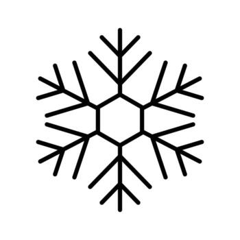 Take a look at this amazing icon of snowflake in modern style. vector