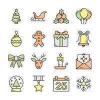 Take a look at this amazing christmas icons set in modern style vector