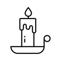 A captivating icon of candle, ready to use . vector