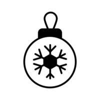 An icon of christmas ball in editable style, bauble christmas ornaments and decorations,,. vector