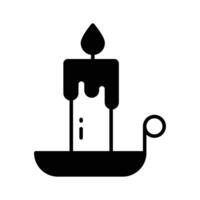 A captivating icon of candle, ready to use ,,. vector