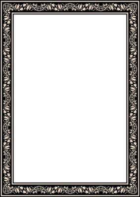 Luxury Ornamental Border Frame in Indian Style.