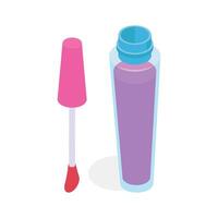 An isometric icon of lip gloss in modern design style. vector