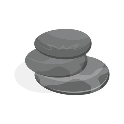 Visually appealing icon of spa stones in modern design style.