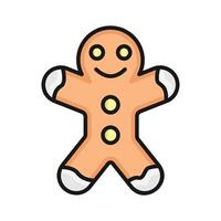 Download this flat icon of gingerbread cookie up for premium use vector