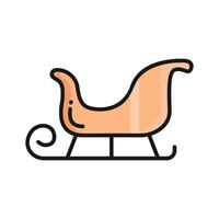 Grab this amazing christmas sleigh icon design in modern style. vector