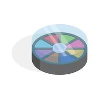 Get this creatively design isometric icon of eyeshadow palette. vector