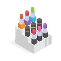 A lipstick organizer with various lipstick shades in a display.. vector