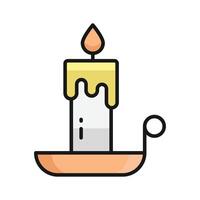 A captivating icon of candle, ready to use vector