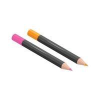 A pair of black and brown eyebrow pencils for precise shaping.. vector